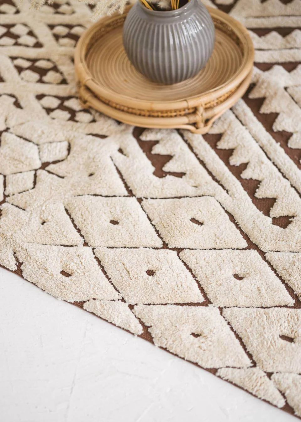 Geometric Tufted Cotton Rug | Riva