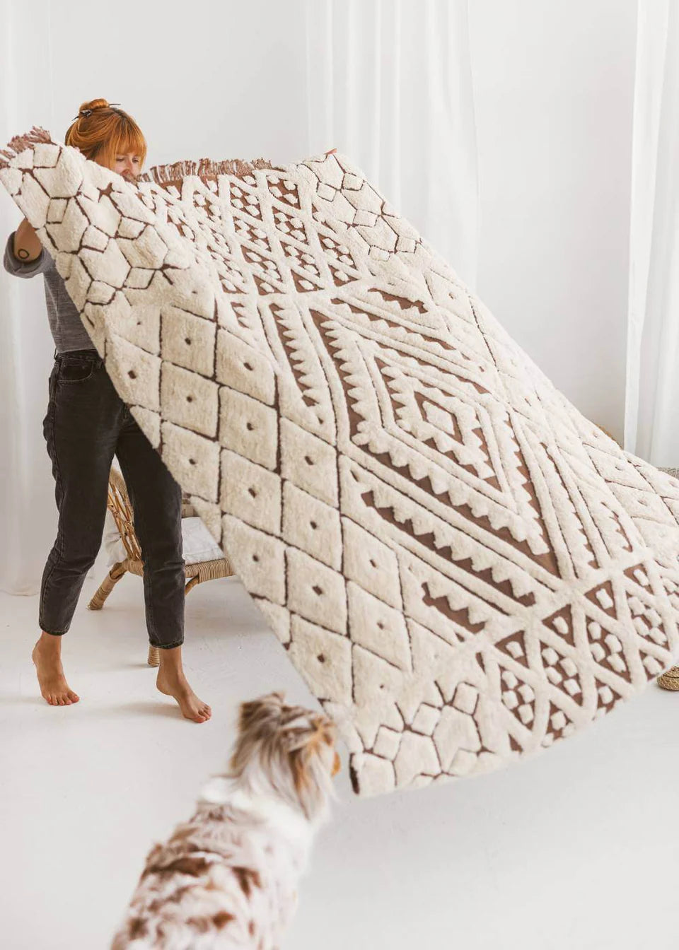 Geometric Tufted Cotton Rug | Riva