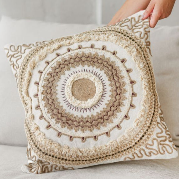 Artisanal Embellished Pillow Cover | Saira