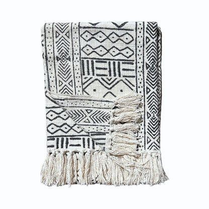 Hand Block Printed Throw Blanket | Keya