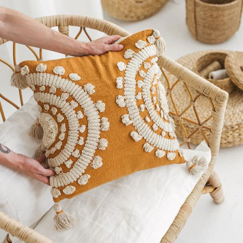 Embellished and Tufted Pillow Cover | Ira