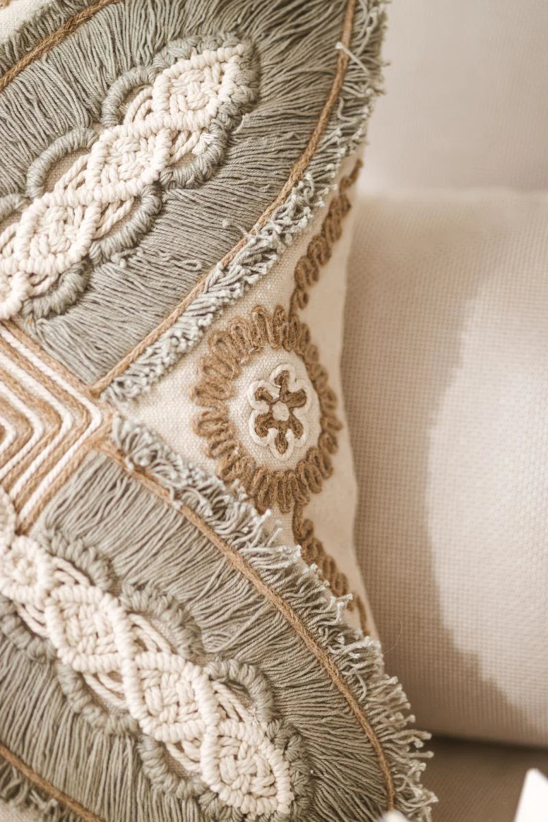 Artisanal Macrame Pillow Cover | Arya