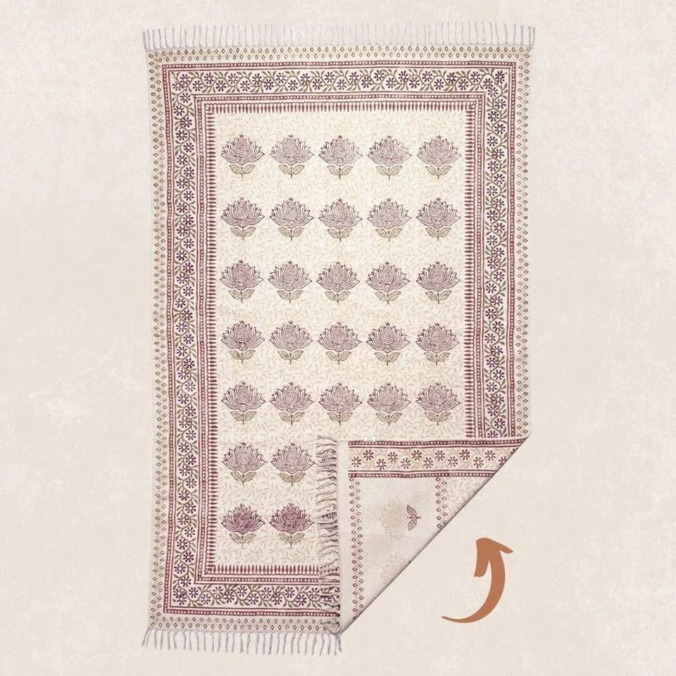 Two Sided Cotton Rug | Inaaya