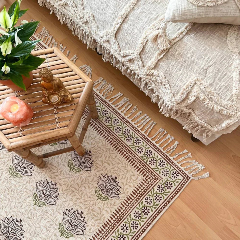 Two Sided Cotton Rug | Inaaya