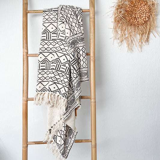 Hand Block Printed Throw Blanket | Keya