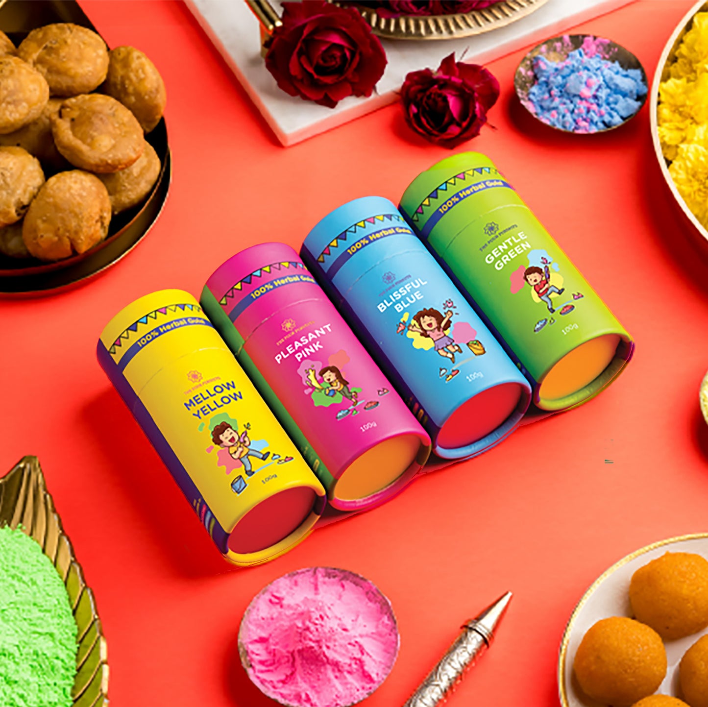 Eco-friendly Holi Gift Box - Plastic-free Sustainable Packaging for Phagwa and Holi Festival